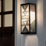 Nib River Of Goods Stained Glass Outdoor Light Wall Sconce Fixture Iridescent. Fixed Price $84.99.