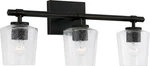 Capital 145231IH-526 Ogden Vanity, 3-LIGHT 300 Total Watts, Brushed Black Iron. Fixed Price $125.00.