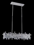 Allegri 11198 Vermeer 6 Light 35"W Crystal Linear Chandelier - Chrome. Fixed Price $2583.00.