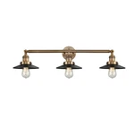 Innovations 205-BB-M6 Railroad 3 Light Bath, Brass/matte Black. Fixed Price $512.60.