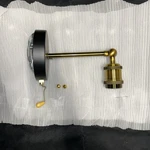 Vintopsh Industrial Wall Mounted Sconce Light Black And Gold With Pull Chain New. Fixed Price $29.99.