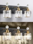 Presde Crystal Bathroom Vanity Lights Fixtures 3 Black+gold New. Fixed Price $70.00.