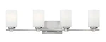 Hinkley Karlie Large Four Light Vanity/etched Opal Glass/brushed Nickel Finish. Fixed Price $265.88.