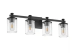 Yansun 27 In. 4 Bathroom Vanity Light, Modern Matte Black Lights. Fixed Price $44.99.