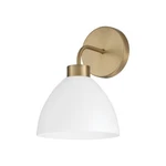 Homeplace Lighting Ross Sconce, Brass/white/white - 652011AW. Fixed Price $86.00.