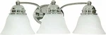 Nuvo 60/338 Empire Three Light Vanity With Alabaster Glass, Polished Chrome. Fixed Price $99.99.