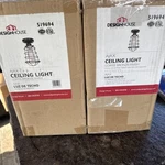 Design House Ajax 1 Light Dimmable Semi-flush Ceiling Coffee Bronze Set 2. Fixed Price $44.75.