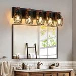 31" Caged Vanity Bathroom Mirror Sconce Retro 5 Lights Wall Lamp Fixture. Fixed Price $83.99.