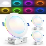 Sunco 2 Pack 6 Inch Smart Ultra Thin Led Recessed Ceiling Lights With Night L.... Fixed Price $74.85.