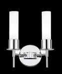 Nulco Lighting 2632-07 Stockholm Chrome White 2-LIGHT Wall Sconce Lamp Fixture. Fixed Price $79.95.