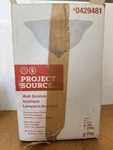 Project Source Wall Sconce 2 Pack Brushed Nickel Alabaster Glass Indoor Lights. Fixed Price $19.99.