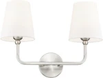 2LIGHT Bathroom Fixtures Brushed Nickel Vanity Lights Double Wall Sconce. Fixed Price $34.99.