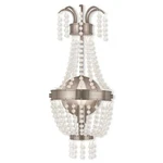 Livex Valentina Light Wall Sconce, Brushed Nickel/clear Crystals 51872-91. Fixed Price $399.96.