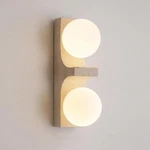 Travertine Stone Wall Sconce, 9.1" Double Spherical Shade - Japanese Wabi Sabi. Fixed Price $79.97.