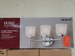 Home Decorators Copenhill Collection 3 Light Vanity Fixture Polished Crome 22 ". Fixed Price $40.80.