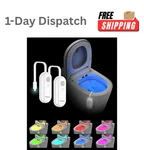 Pzsunly Toilet Light Motion Sensor IP65 Waterproof 8 Colors Led Night 2 Pa. Fixed Price $16.25.