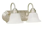 Volume Lighting 2-LIGHT Brushed Nickel Bath. Fixed Price $13.98.