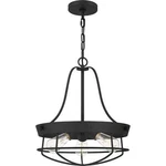 Hampton Bay Southbourne 3-LIGHT Matte Black Steel Cage Frame Pendant Chandelier. Fixed Price $58.65.