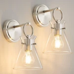 Wall Sconces 2 Pack Modern Vanity Light Fixtures For Bathroom Nickel Mou.... Fixed Price $125.98.
