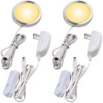 Lvyinyin Single Led Kitchen Under Cabinet 2 Lights & Adapters, Warm White. Fixed Price $30.09.