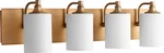 Quorum 5009-4-80 Celeste Vanity, 4-LIGHT, 400 Total Watts, Aged Brass. Fixed Price $147.10.