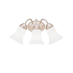 Kichler 6123NI 3-LIGHT 18" Brushed Nickel Bath Wall Sconce Opal Glass. Fixed Price $32.09.