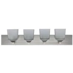 Edwards 30 In. 4-LIGHT Brushed Nickel Bathroom Vanity Frosted Glass New. Fixed Price $75.99.
