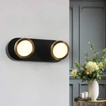 Zevni 11.8 In. 2-LIGHT Black Led Bathroom Vanity Light, Brass Gold Sconce. Fixed Price $27.89.