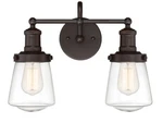 Designers Fountain 69502 Bronze Taylor 2-LIGHT 15"W Bathroom Vanity. Fixed Price $54.90.