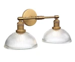 Yosoan 2-LIGHT Brass Indoor Wall Sconce With Striped Shade, Modern Vanity Lig.... Fixed Price $32.95.