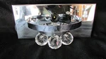 Mid Century Modern Chrome Wall Sconce Lucite Faceted Balls Triarch 11580CH. Fixed Price $41.60.