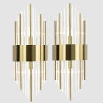 Teenyo Modern Gold Wall Sconces Set Of Two Crystal 22-INCH, Brass. Fixed Price $218.83.