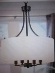 Lnc 4-LIGHT Modern Black Chandelier Drum Candlestick Pendant. Fixed Price $58.85.