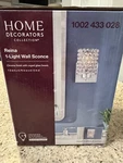 Reina Home Decorators 1-LIGHT Wall Sconce Chrome W/ Caged Glass Beads 1002433028. Fixed Price $40.00.