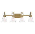 Savoy House 8-1830-4 Lakewood Light 32"W Bathroom Vanity Brass. Fixed Price $406.00.