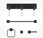 Hampton Bay Northvale 24 In. 3-LIGHT Black Vanity W/ Hardware Kit (4-PC). Fixed Price $49.95.