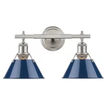 Golden Lighting 3306-BA2 Pw Orwell 18"W Vanity Blue. Fixed Price $239.99.