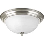 15.25 In. 3-LIGHT Brushed Nickel Flush Mount With Alabaster Glass By Progress L.. Fixed Price $43.15.