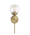 Wall Sconce In Natural Brass Savoy House M90025NB. Fixed Price $75.00.
