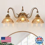 Rainzepher Vintage Bathroom Vanity 3-LIGHT Matte Antique Brass Finish. Fixed Price $202.46.