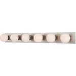 Volume Lighting 6-LIGHT Indoor Brushed Nickel Movie Beauty Makeup Hollywood Bath. Fixed Price $24.95.