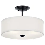 Kichler Lighting Shailene 14 In. Round 3-LIGHT Black Drum Semi-flush Mount. Fixed Price $139.97.
