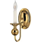 Nos Hinkley Lighting Virginian Polished Brass Indoor Wall Sconce 5120PB. Fixed Price $49.00.