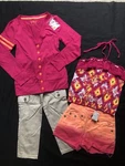 Nwt Girls Sz 10S Justice Pink Orange Tube Top, Cardigan, Jeggings & Denim Shorts. Fixed Price $49.50.
