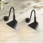 Franklin Iron Neihart 18" Rustic Black Rlm Outdoor Lights Set Of 2. Fixed Price $239.98.