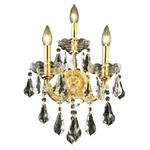 Elegant Maria Theresa Light 12" Royal Cut Sconce, Gold/clear 2801W3G-RC. Fixed Price $264.00.