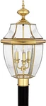 Quoizel NY9043B 3-LIGHT Newbury Outdoor Lantern In Polished Brass. Fixed Price $307.78.