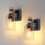 Sconces Wall Lighting 2-PACK, Wired With Glass Shade For M.... Fixed Price $59.75.