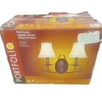 Portfolio Faux Leather Pinecones Double Light Cabin Rustic Wall Sconce #80677. Fixed Price $57.95.