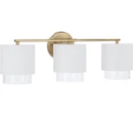 Capital Lighting Weller 3-LIGHT Vanity, E26 Base(bulbs Not Included),matte Brass. Fixed Price $164.50.